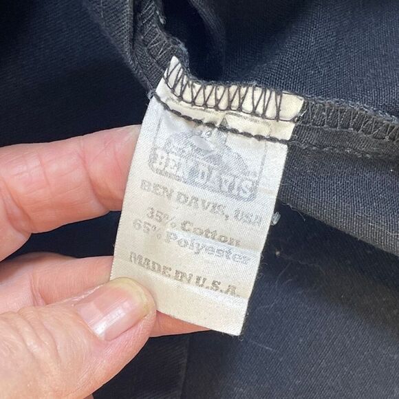 Vintage Ben Davis Black Work Shirt Made in USA  3XL 1/4 zip pullover - Picture 4 of 8